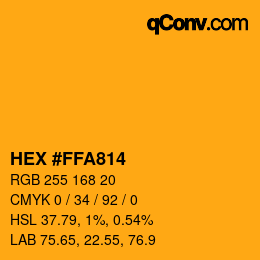 Color code: HEX #FFA814 | qconv.com