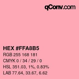 Código de color: HEX #FFA8B5 | qconv.com