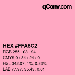 Farbcode: HEX #FFA8C2 | qconv.com