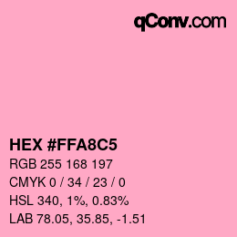 カラーコード: HEX #FFA8C5 | qconv.com