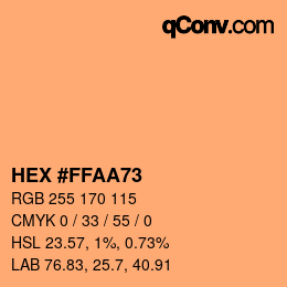 Color code: HEX #FFAA73 | qconv.com