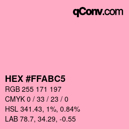 Color code: HEX #FFABC5 | qconv.com