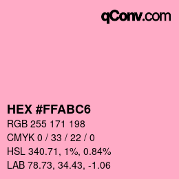 Código de color: HEX #FFABC6 | qconv.com
