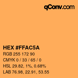 Color code: HEX #FFAC5A | qconv.com