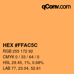 Color code: HEX #FFAC5C | qconv.com