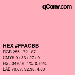 Color code: HEX #FFACBB | qconv.com