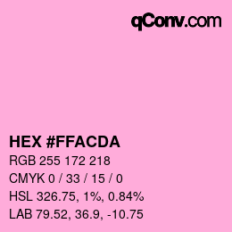 カラーコード: HEX #FFACDA | qconv.com
