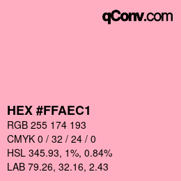 Color code: HEX #FFAEC1 | qconv.com