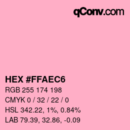 Farbcode: HEX #FFAEC6 | qconv.com