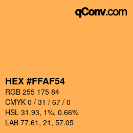 Color code: HEX #FFAF54 | qconv.com