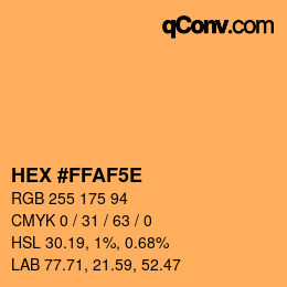 Código de color: HEX #FFAF5E | qconv.com
