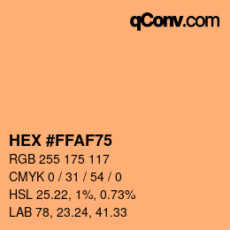 Color code: HEX #FFAF75 | qconv.com