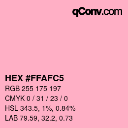 Color code: HEX #FFAFC5 | qconv.com