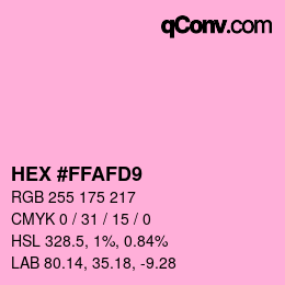 Color code: HEX #FFAFD9 | qconv.com