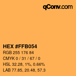 Color code: HEX #FFB054 | qconv.com