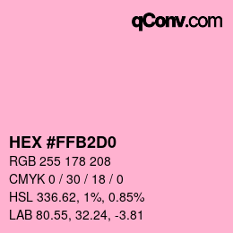 カラーコード: HEX #FFB2D0 | qconv.com