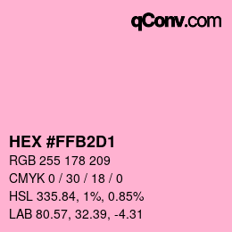 Color code: HEX #FFB2D1 | qconv.com