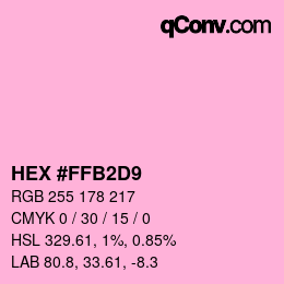 Color code: HEX #FFB2D9 | qconv.com