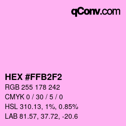 Color code: HEX #FFB2F2 | qconv.com