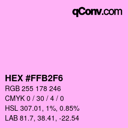 Color code: HEX #FFB2F6 | qconv.com