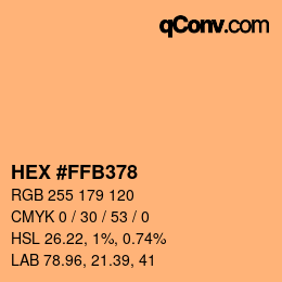 颜色代码: HEX #FFB378 | qconv.com