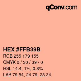 Color code: HEX #FFB39B | qconv.com