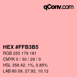 カラーコード: HEX #FFB3B5 | qconv.com