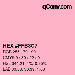 Color code: HEX #FFB3C7 | qconv.com