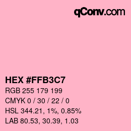 Color code: HEX #FFB3C7 | qconv.com