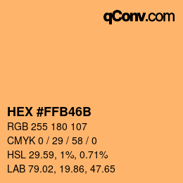 Color code: HEX #FFB46B | qconv.com