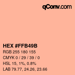 Color code: HEX #FFB49B | qconv.com