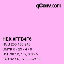 Color code: HEX #FFB4F6 | qconv.com