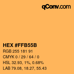 Color code: HEX #FFB55B | qconv.com