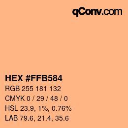 Color code: HEX #FFB584 | qconv.com