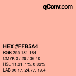 Color code: HEX #FFB5A4 | qconv.com