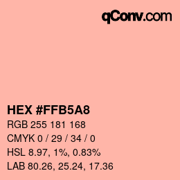 Color code: HEX #FFB5A8 | qconv.com