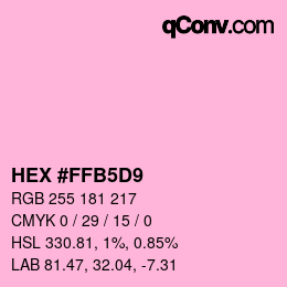 カラーコード: HEX #FFB5D9 | qconv.com