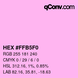 Color code: HEX #FFB5F0 | qconv.com