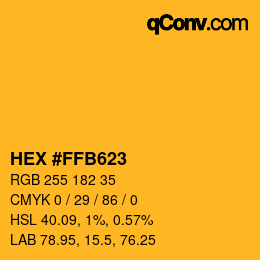 Color code: HEX #FFB623 | qconv.com
