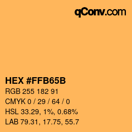 Color code: HEX #FFB65B | qconv.com