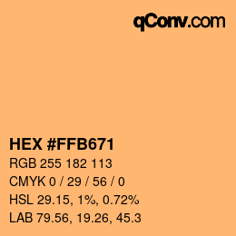 Farbcode: HEX #FFB671 | qconv.com