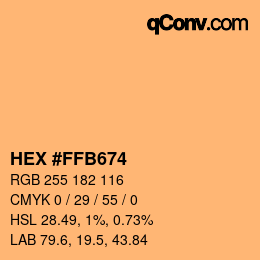 Color code: HEX #FFB674 | qconv.com