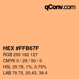 Color code: HEX #FFB67F | qconv.com