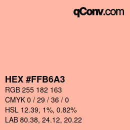 Farbcode: HEX #FFB6A3 | qconv.com