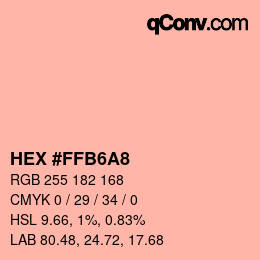 カラーコード: HEX #FFB6A8 | qconv.com