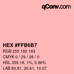 Color code: HEX #FFB6B7 | qconv.com