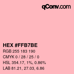 Color code: HEX #FFB7BE | qconv.com