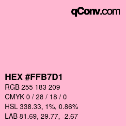 Color code: HEX #FFB7D1 | qconv.com