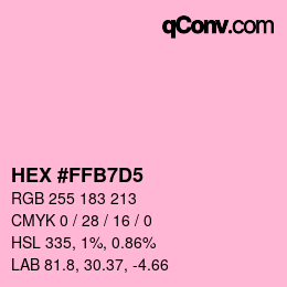 カラーコード: HEX #FFB7D5 | qconv.com