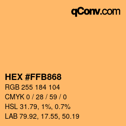 Color code: HEX #FFB868 | qconv.com